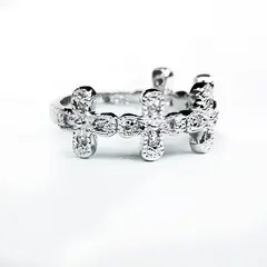 BE YOU - Anillo plata rodinado y circones