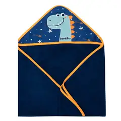 BAMBINO - Toalla con capucha para bebé azul dinosaurio