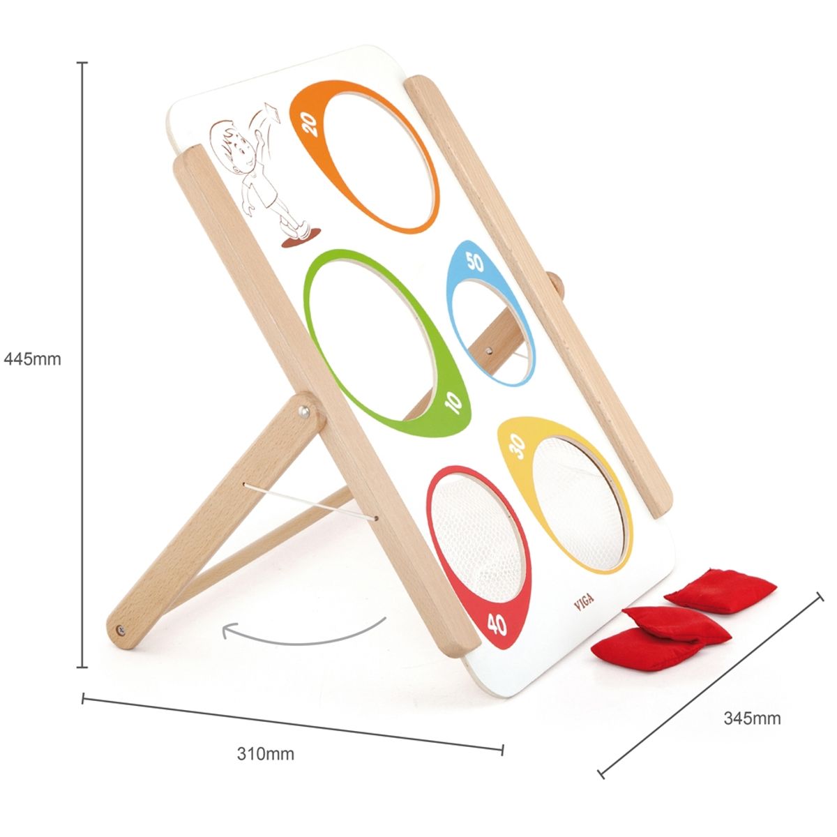 VIGA - Juego Madera Lanzar Bolsas de Arena