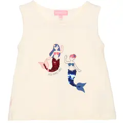 HUSH PUPPIES - Polera S/M Niña Mermaids Blanco