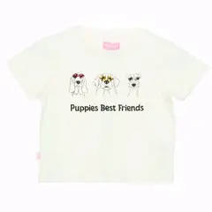 HUSH PUPPIES - Polera M/C Niña Friends Blanco