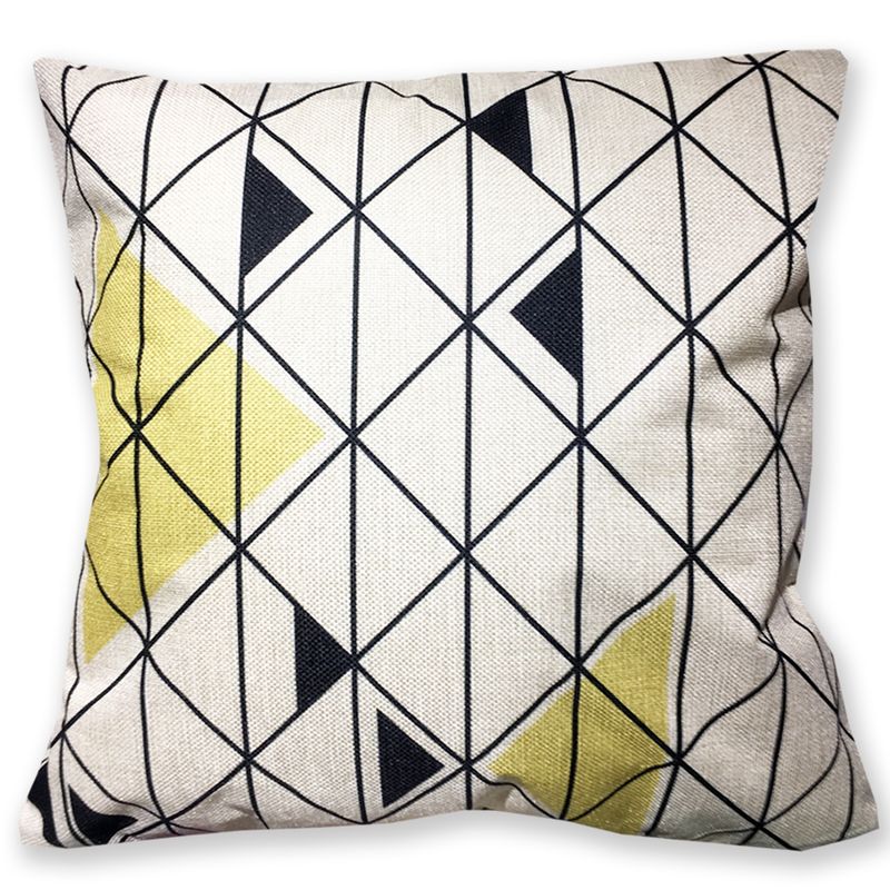 LIVING MARKET - Cojín Geométrico 45x45 Lino