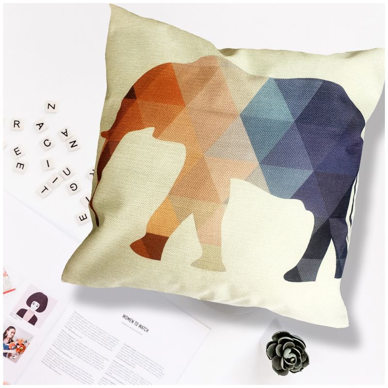 LIVING MARKET - Cojín Elefante Geométrico 45x45