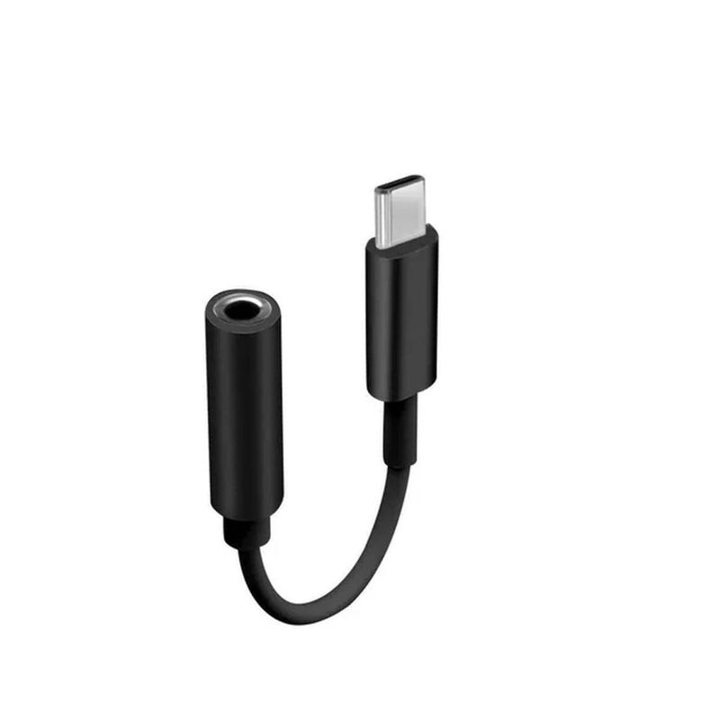 GENERICO - Adaptador Usb-c A Headphone Audifonos Jack 3.5mm - Negro