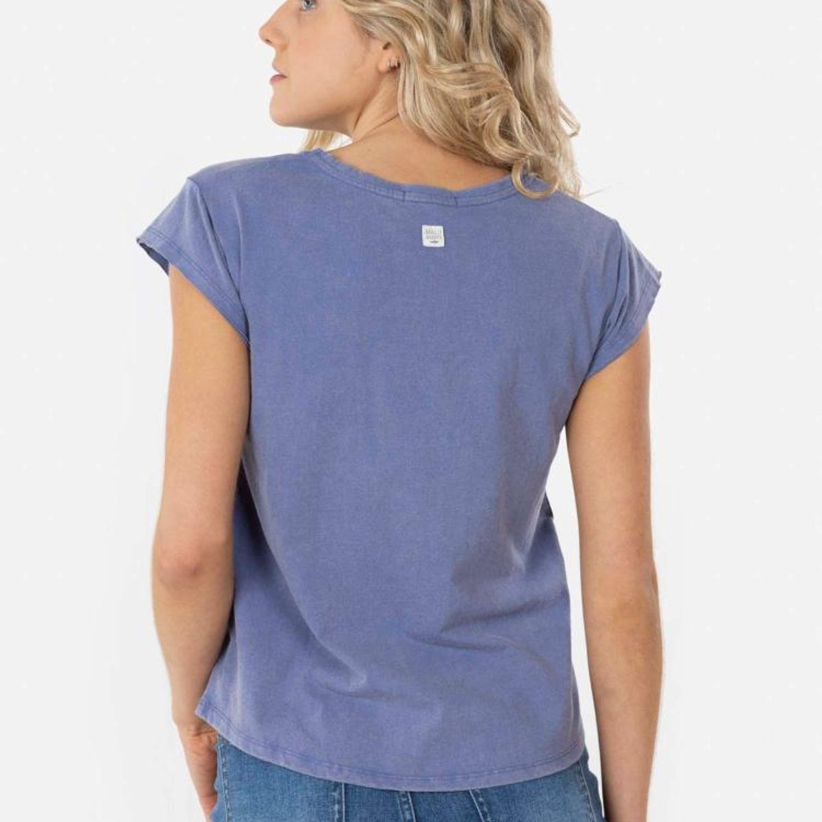 MAUI AND SONS - Polera PALM EST `80 Mujer Azul Maui and Sons MAUI AND SONS