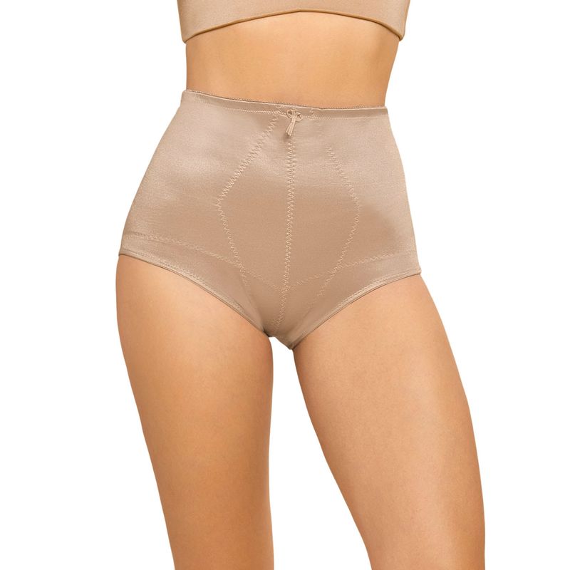 LEONISA - Calzón faja de control de abdomen y cintura 01282 Café Claro