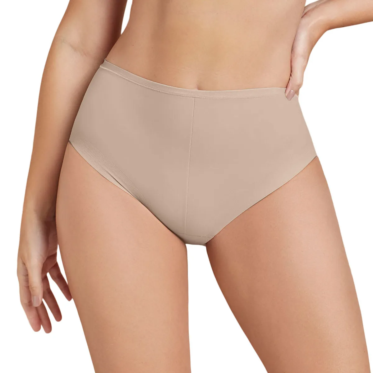 LEONISA - Calzón clásico invisible con ajuste perfecto 012499 Café Claro