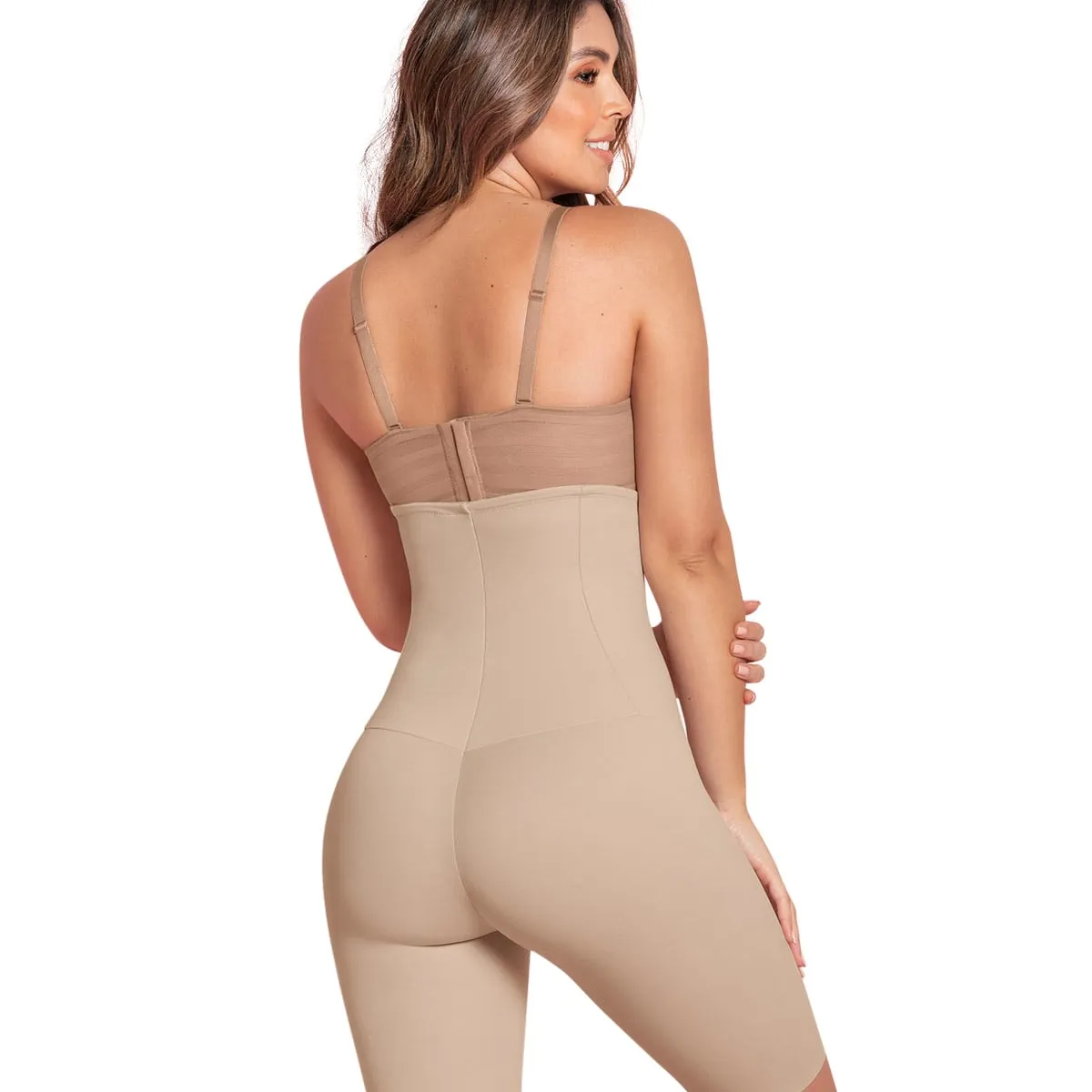 LEONISA - Calzón faja de tiro alto con control en abdomen y cintura 012940 Café Claro