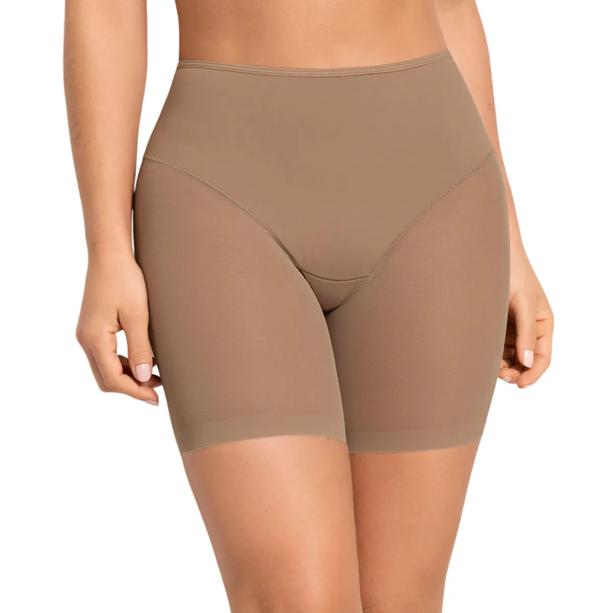 LEONISA - Calzón faja invisible efecto colaless 012769 Café Medio