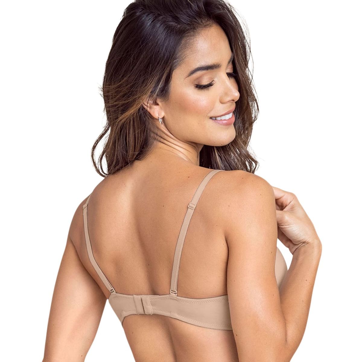 LEONISA - Sostén de realce suave con breteles multiusos 71261 Café Claro