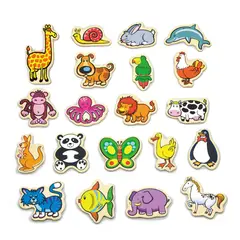 VIGA - Juguete Madera Animales Magneticos 20 pz