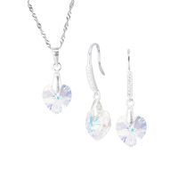 Conjunto Romance Plata 925 creado con cristales de Swarovski® Aurora Boreal