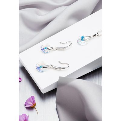 Imagen 2 del producto Conjunto Romance Plata 925 creado con cristales de Swarovski® Aurora Boreal