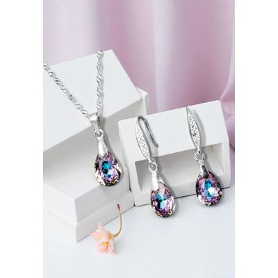 Imagen 2 del producto Conjunto Milan Plata 925 creado con cristales de Swarovski® Vitral Light