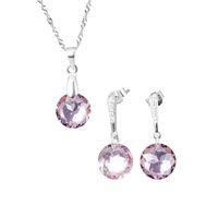 Conjunto Gracia Plata 925 creado con cristales de Swarovski® Light Rose