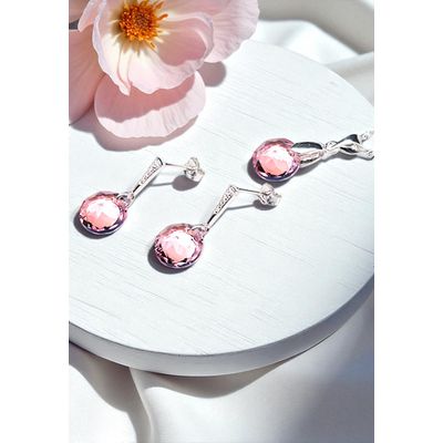 Imagen 2 del producto Conjunto Gracia Plata 925 creado con cristales de Swarovski® Light Rose