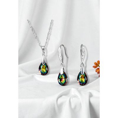 Imagen 2 del producto Conjunto Milan Plata 925 creado con cristales de Swarovski® Vitral Medium