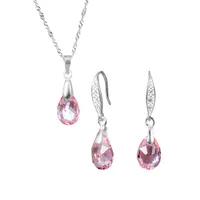 Conjunto Milan Plata 925 creado con cristales de Swarovski® Light Rose