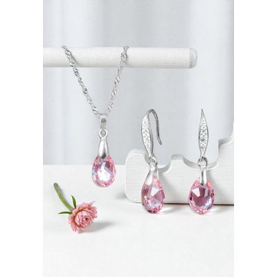 Imagen 2 del producto Conjunto Milan Plata 925 creado con cristales de Swarovski® Light Rose
