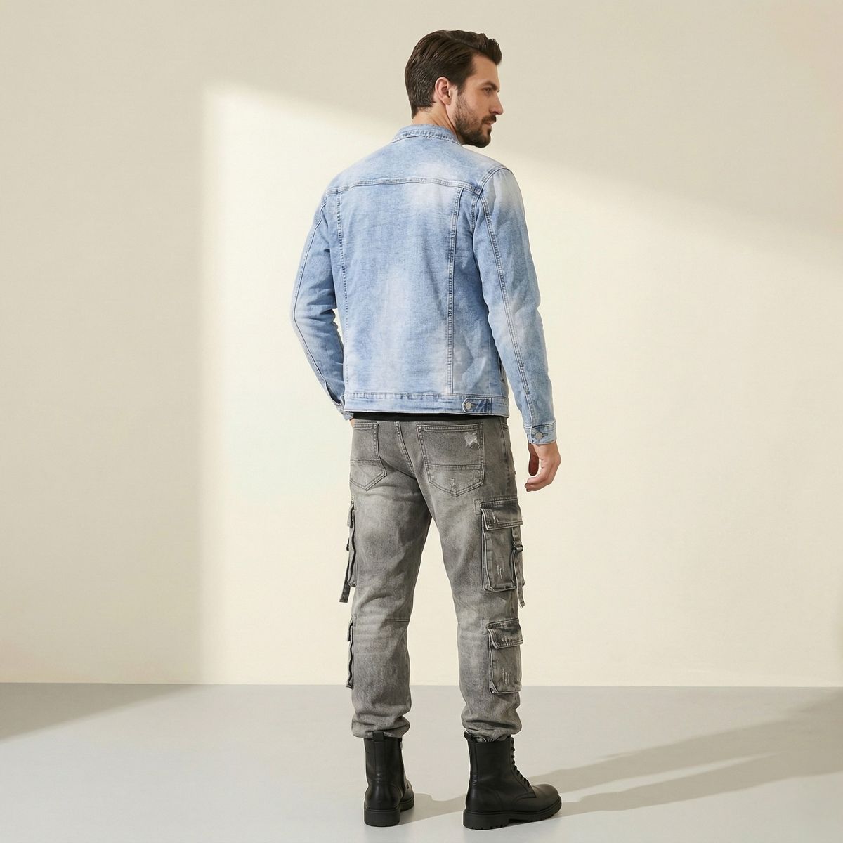 D'JOE - Chaqueta Jeans Mezclilla Hombre Slim