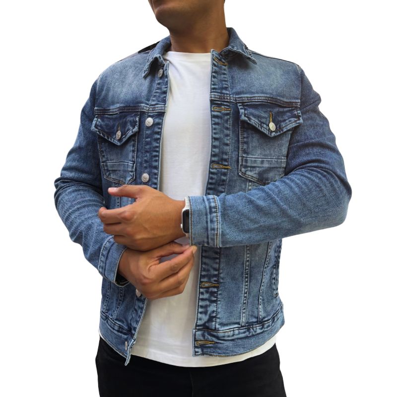 D'JOE - Chaqueta Jeans Mezclilla Hombre Slim