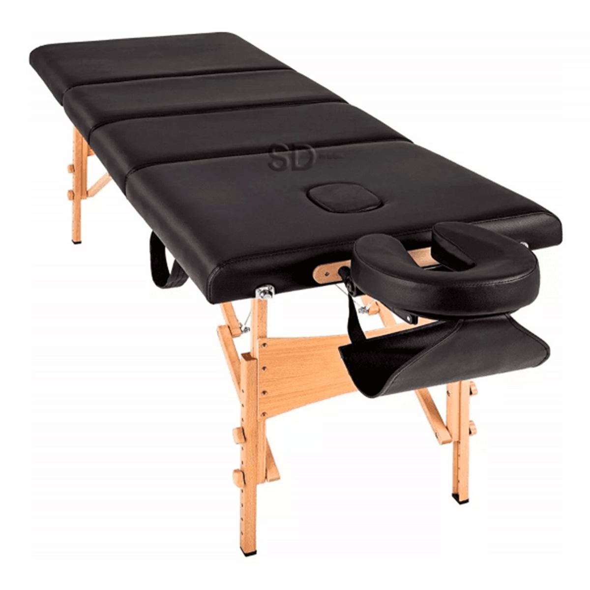 SDFIT - Camilla Madera 4 Secciones  – Masajes Sd-fd095b Negro