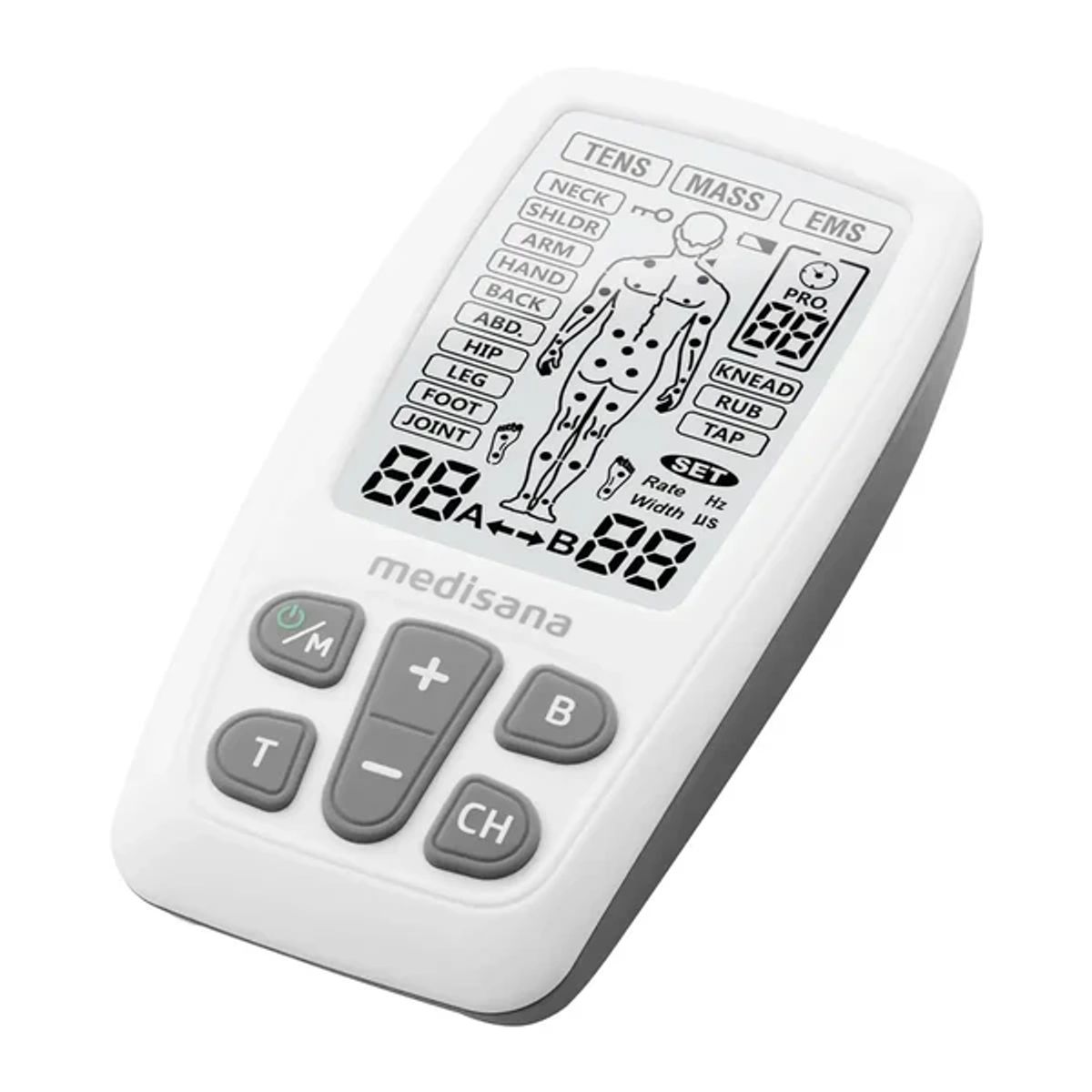 MEDISANA - MEDISANA Electroestimulador 3 en 1 Tens, EMS y Masejador TT200 4 Electrodos Para Aliviar el Dolor