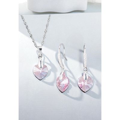 Imagen 2 del producto Conjunto Romance Plata 925 creado con cristales de Swarovski® Light Rose