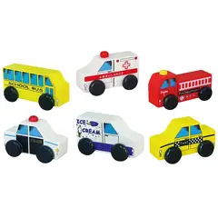 VIGA - Juguete Madera Set de Autos Cuidad