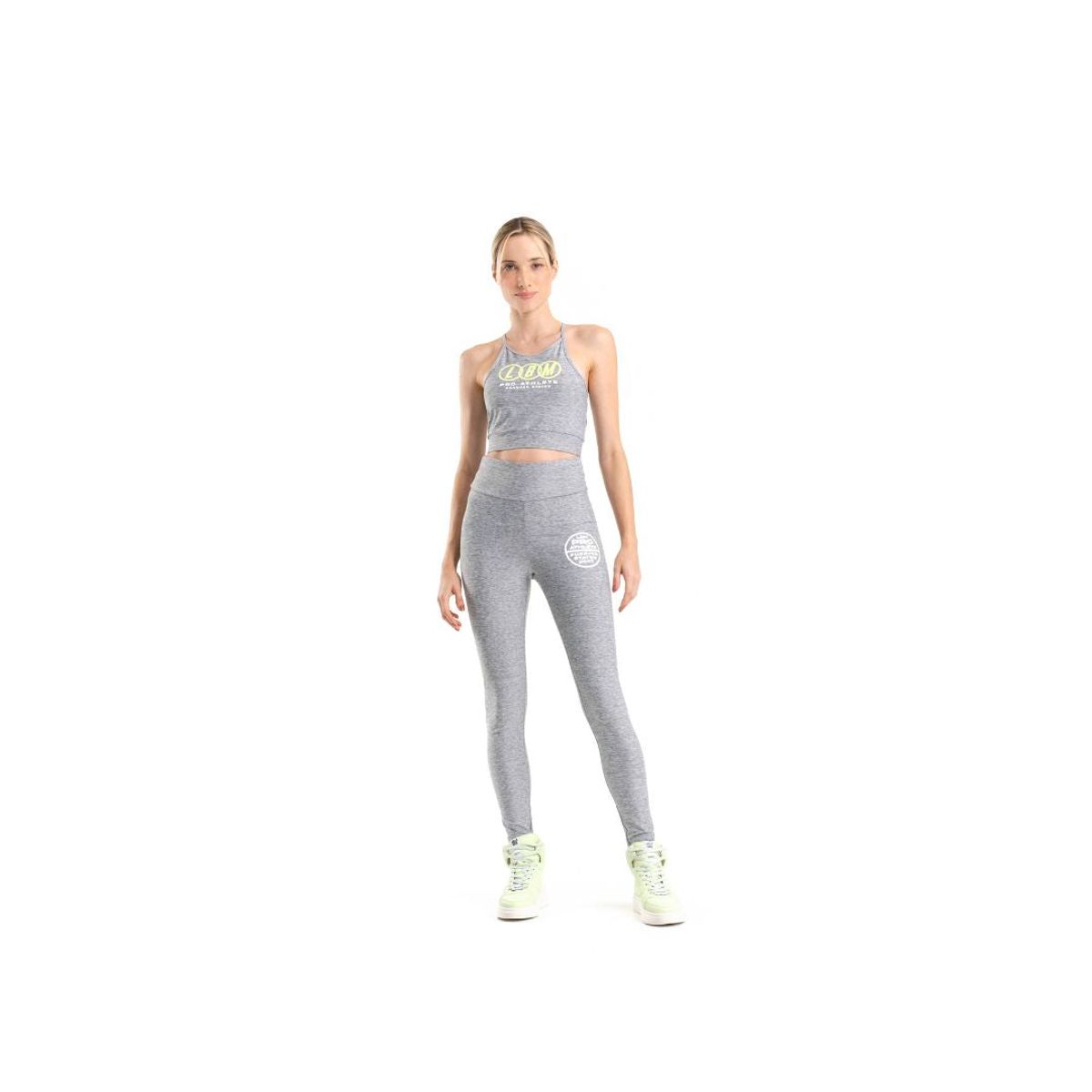LABELLAMAFIA - Conjunto Top y Legging Essential Gris