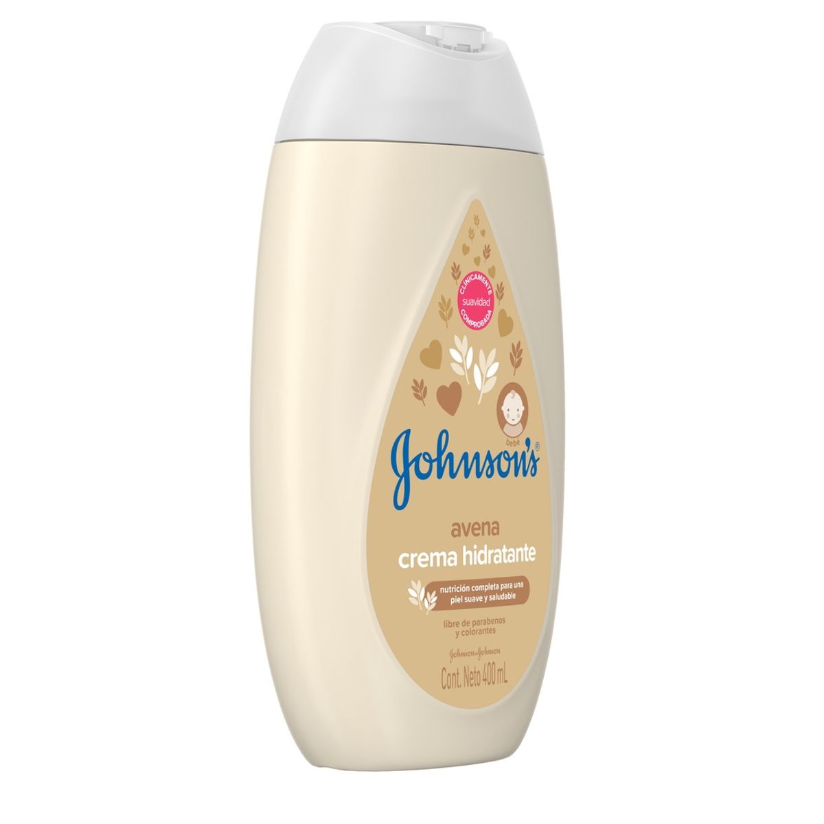JOHNSON AND JOHNSON - Crema hidratante para bebé JOHNSON'S® Avena x 400 ml.