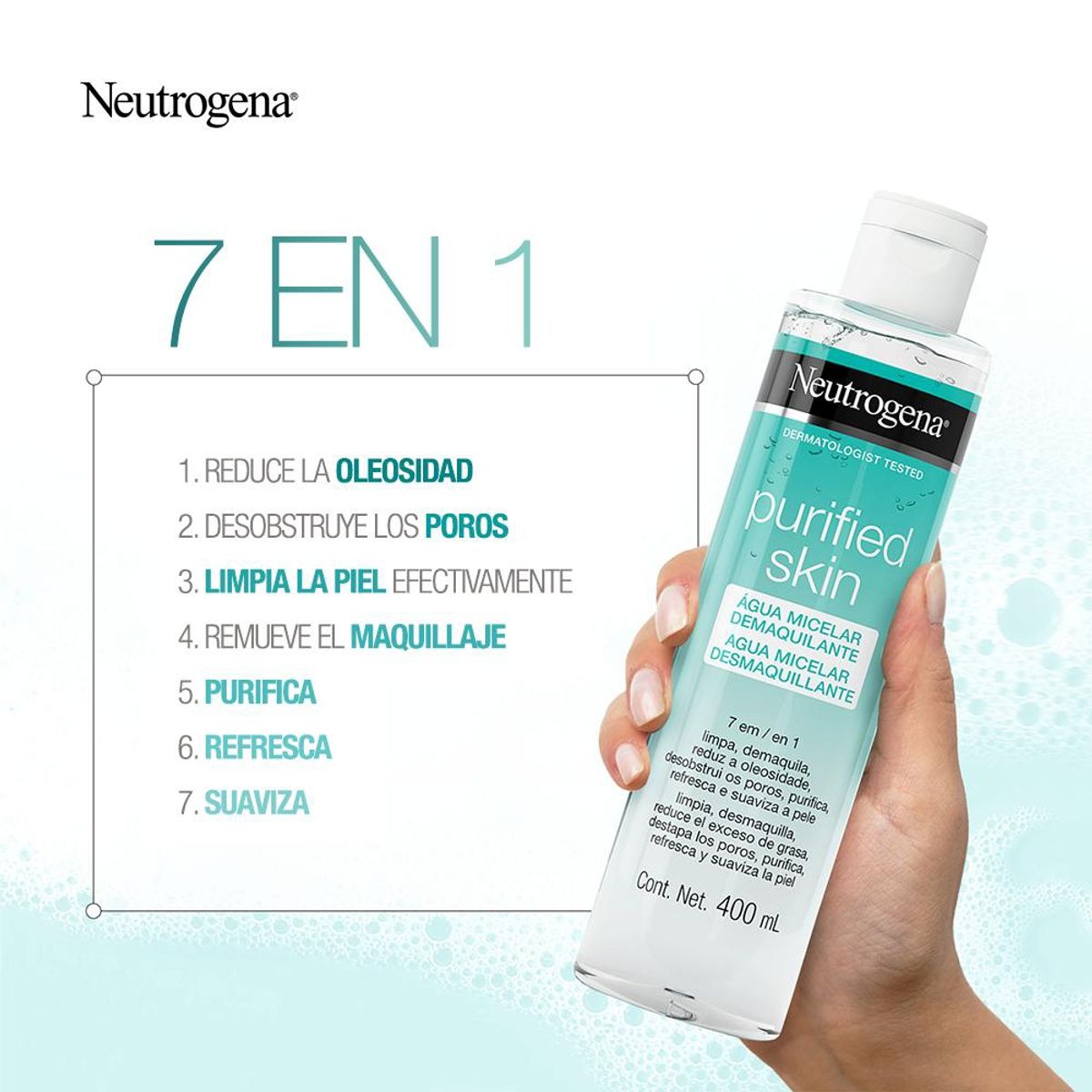 NEUTROGENA - Neutrogena Skin Agua Purificada micelar 400ml NEUTROGENA