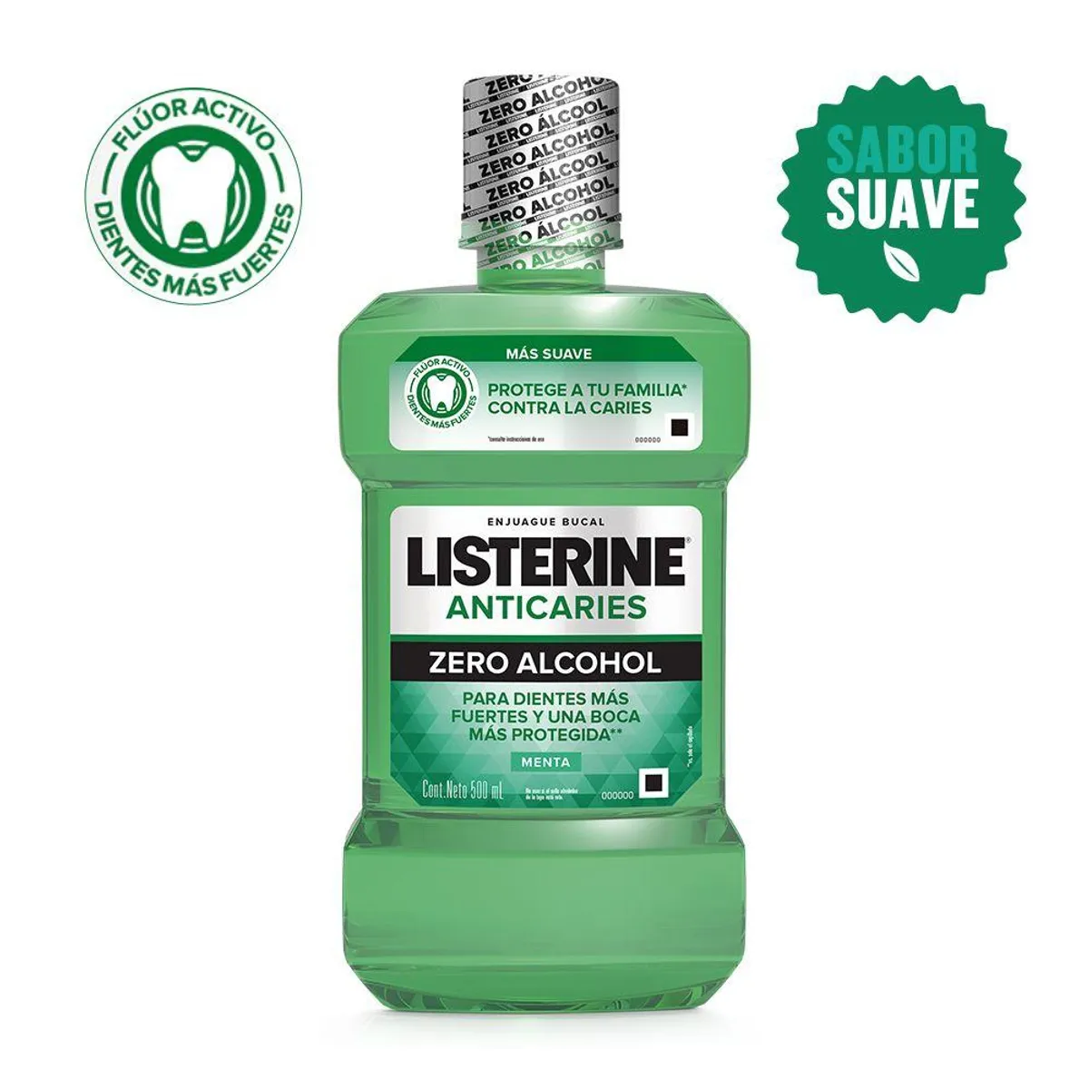 LISTERINE - Enjuague Bucal LISTERINE® Anticaries Zero Alcohol x 500 ml