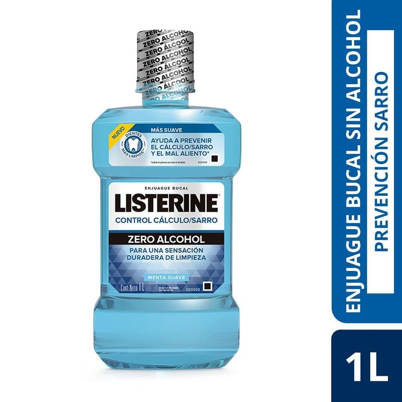 LISTERINE - Enjuague Bucal LISTERINE® Control Sarro Zero Alcohol x 1LT