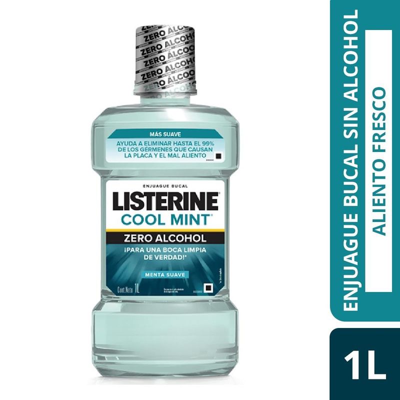 LISTERINE - Enjuague Bucal LISTERINE® Cool Mint Zero Alcohol x 1 LT.-