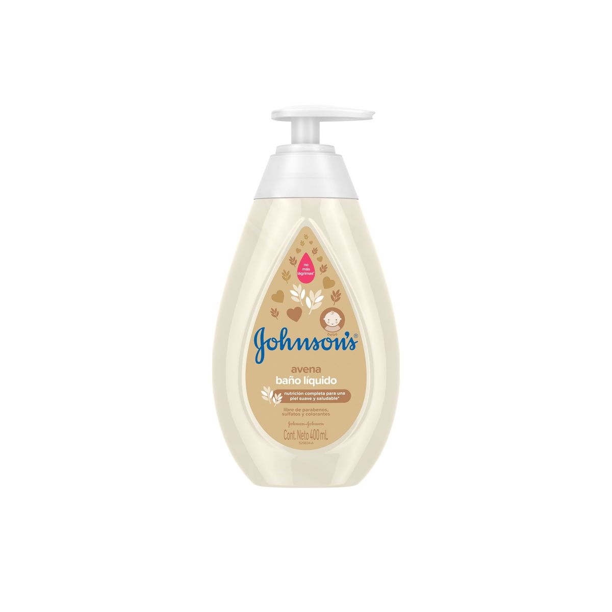 JOHNSON AND JOHNSON - Jabón líquido para bebé JOHNSON'S® Avena x 400 ml.