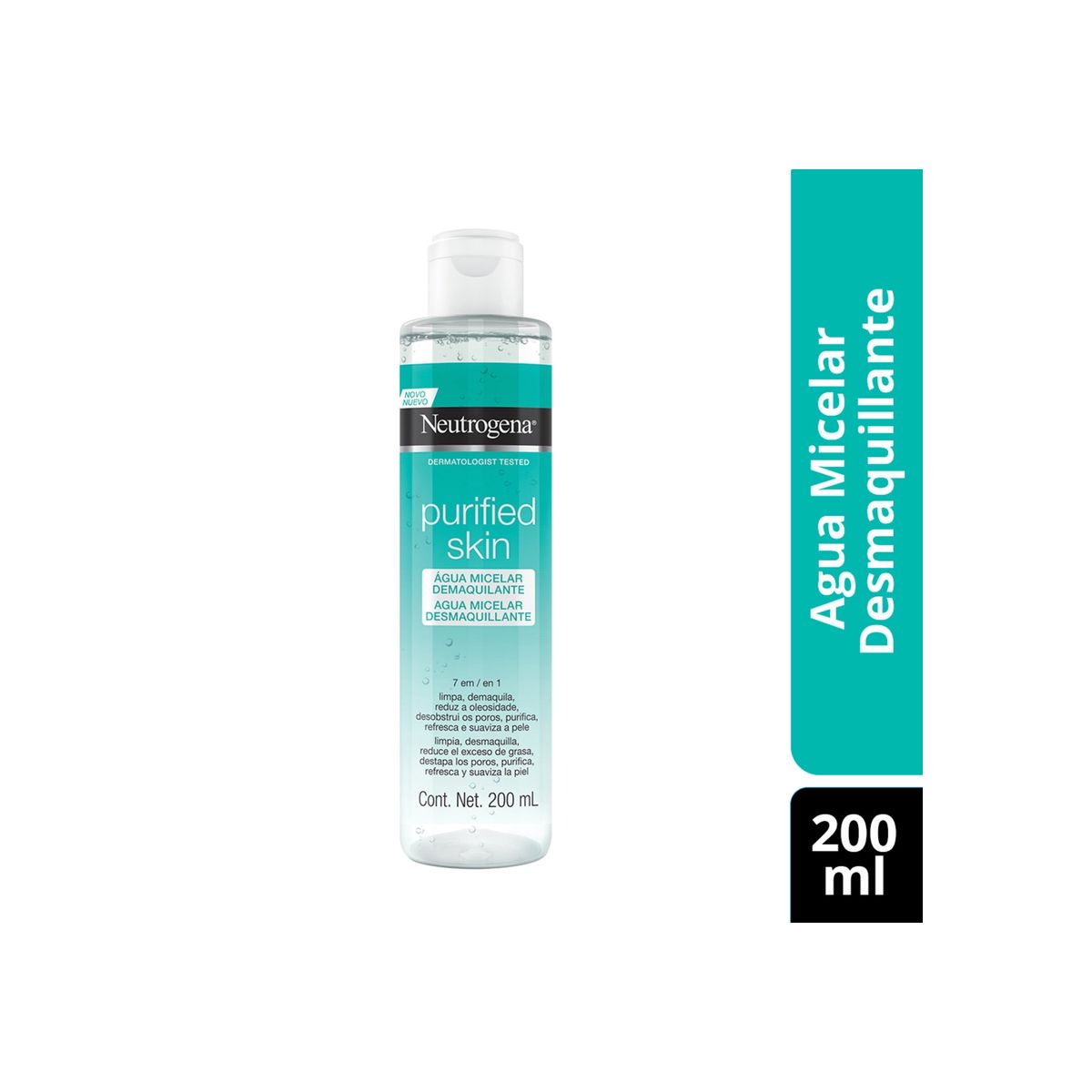 NEUTROGENA - Agua micelar NEUTROGENA® PURIFIED SKIN® 7 en 1 x 200 ml.
