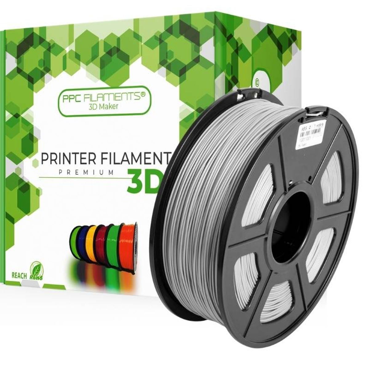 PPC FILAMENTS - Filamento 3D Pla Ppc 1kg 175mm Plata - Filamentos