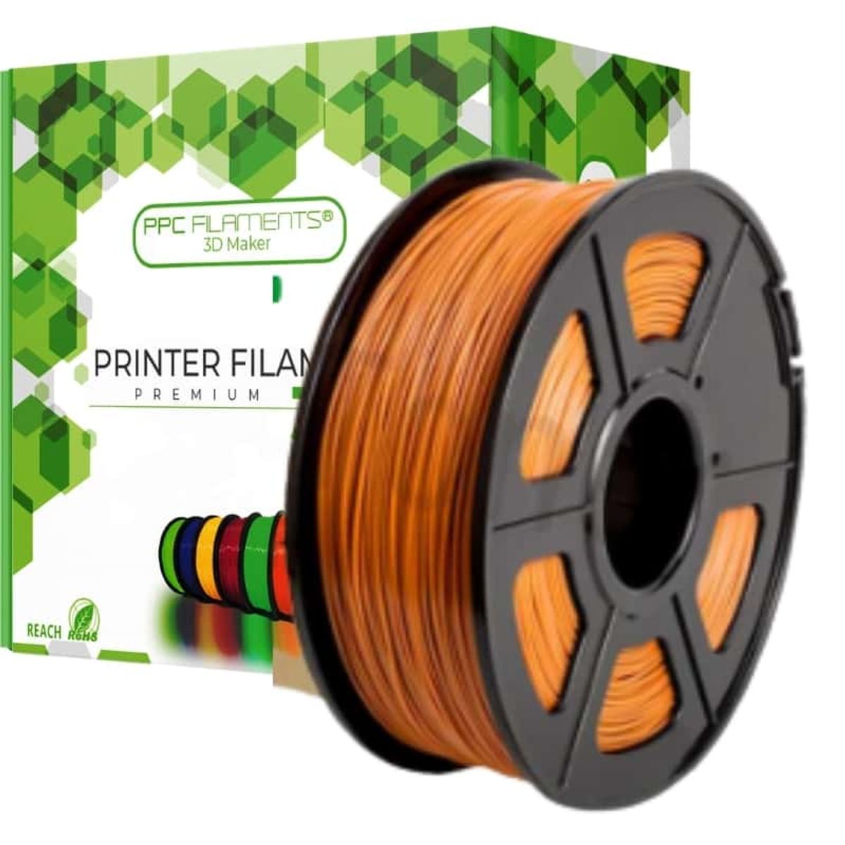PPC FILAMENTS - Filamento 3D Pla Seda Ppc 175MM Cobre - Filamentos