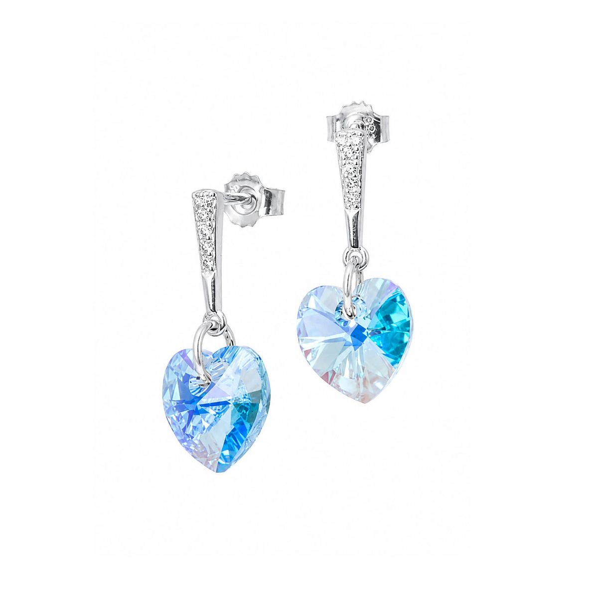 JOYAS MONTERO - Aros Romance Plata 925 creado con cristales de Swarovski® Aquamarine