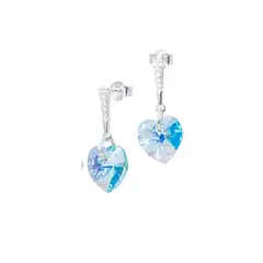 JOYAS MONTERO - Aros Romance Cristales Genuinos Aquamarine