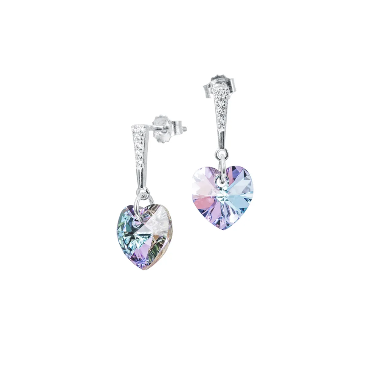 JOYAS MONTERO - Aros Romance Plata 925 creado cristales de Swarovski® Vitral Light