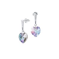 Aros Romance Plata 925 creado cristales de Swarovski® Vitral Light