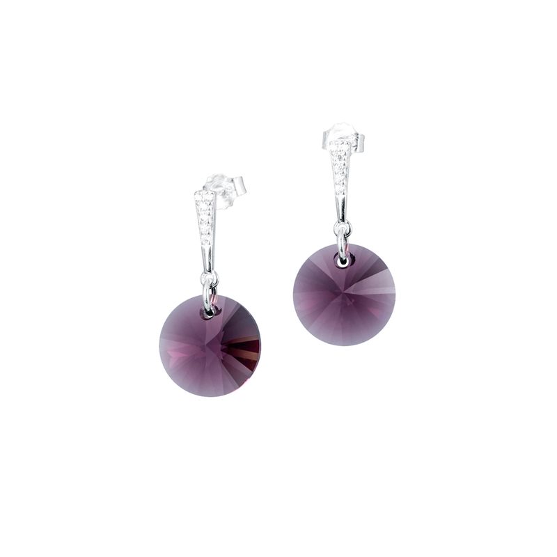 JOYAS MONTERO - Aros Paris Cristales Genuinos Amethyst