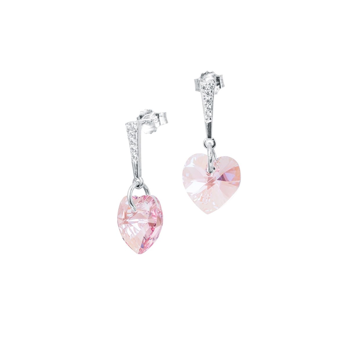 JOYAS MONTERO - Aros Romance Plata 925 creado cristales de Swarovski® Rose