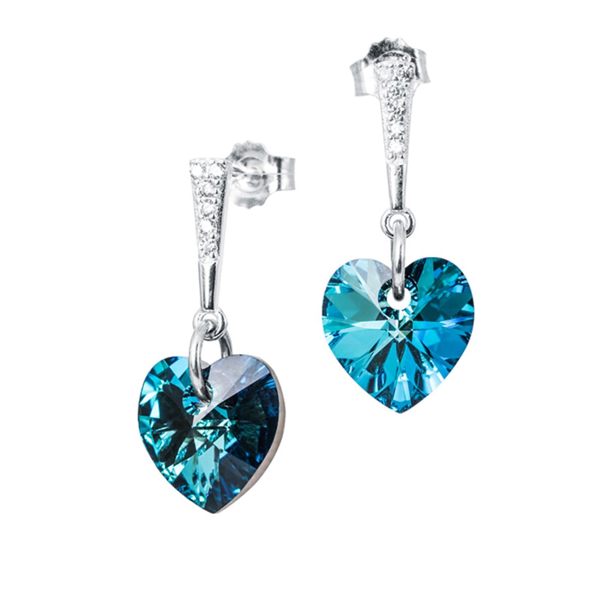 JOYAS MONTERO - Aros Romance Plata 925 creado cristales de Swarovski® Bermuda Blue