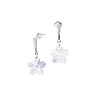 Aros Florencia Plata 925 creado con cristales de Swarovski® Aurora Boreal