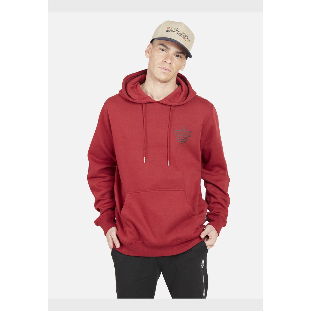 VOLCOM - Poleron SCRAWL HOODIE Hombre Rojo Volcom VOLCOM
