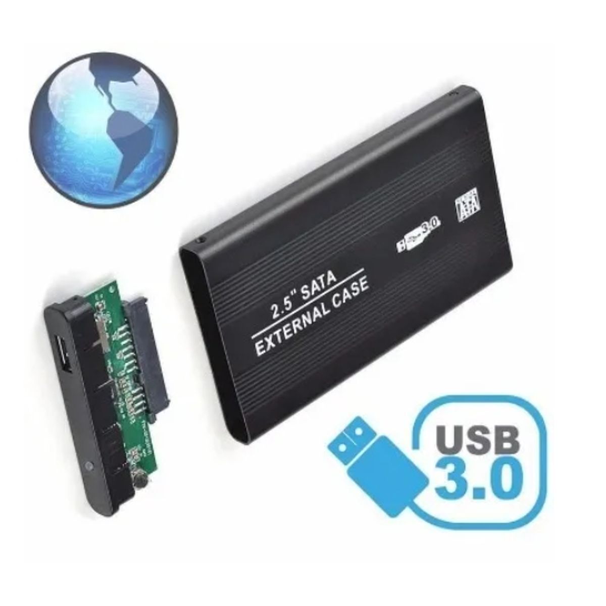 ESHOPANGIE - Cofre Case Para Disco Duro Sata 2.5 Usb3.0 Hdd Notebook ALUMINIO 3.0