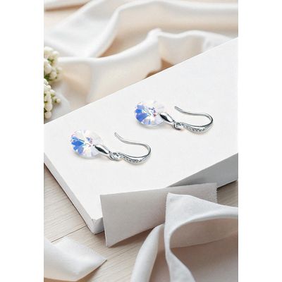 Imagen 2 del producto Aros Praga Plata 925 creado con cristales de Swarovski® Aurora Boreal